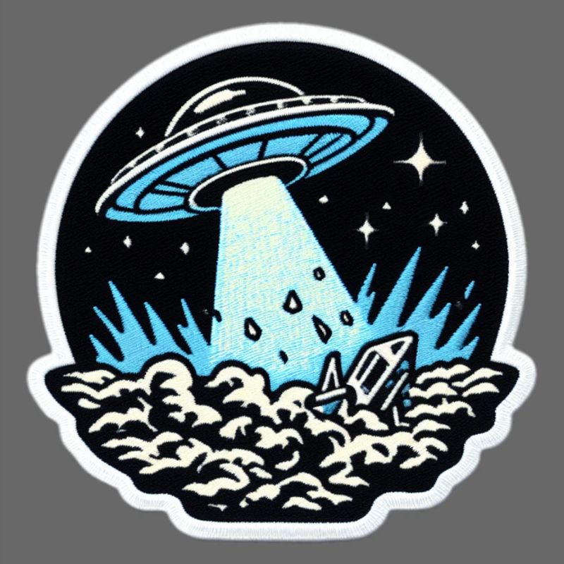 UFO-Lichtstrahl Patch