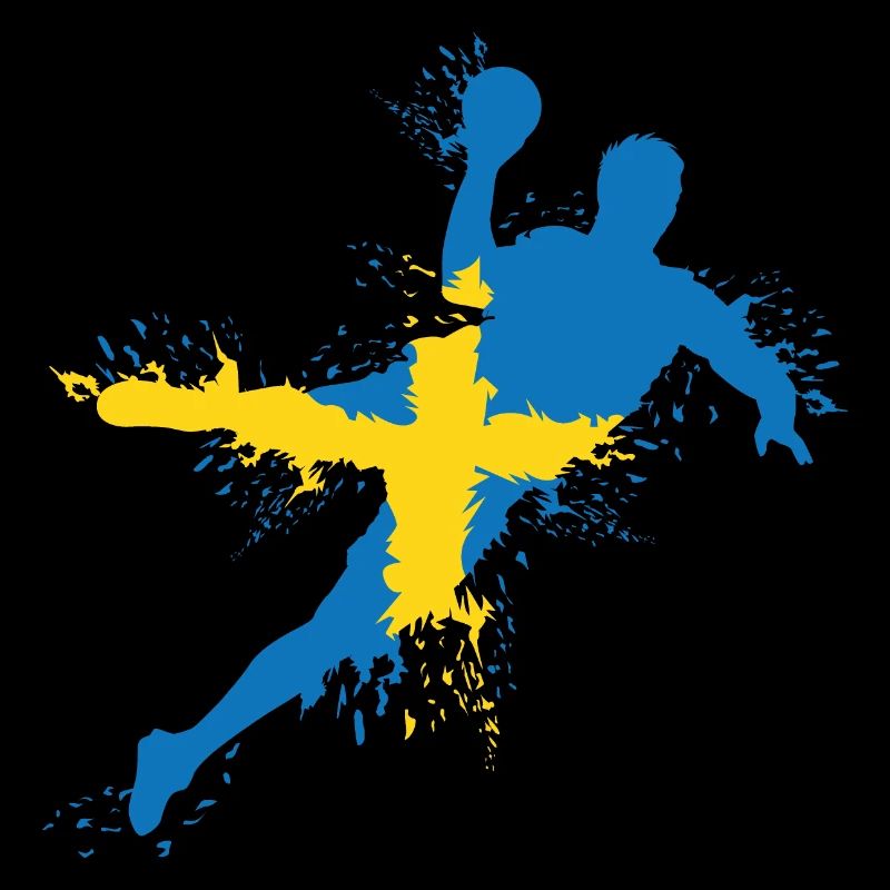 Équipe de handball Suède Joueur de handball symbole Explosion
