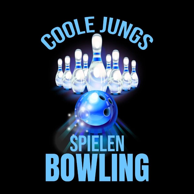 Coole Jungs spielen Bowling