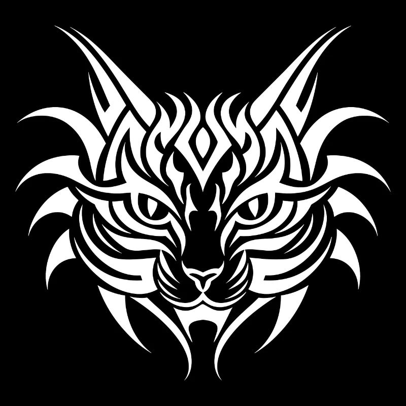 Cat Pet Tribal Tattoo