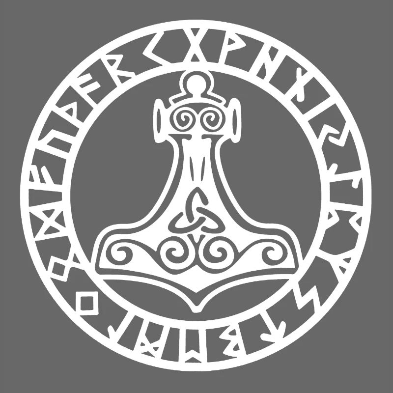 White Viking hammer