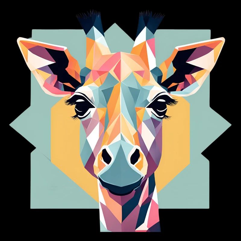 Geometric Giraffe Geschenk Geometrie