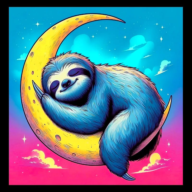 Faultier schläft auf dem Mond