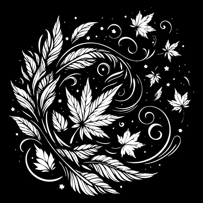 Autumn Leaves in Wind Design – Fall Vibes