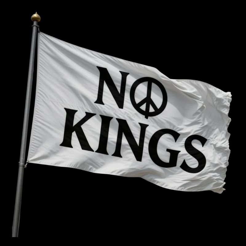 No Kings Flagge Peace-Symbol