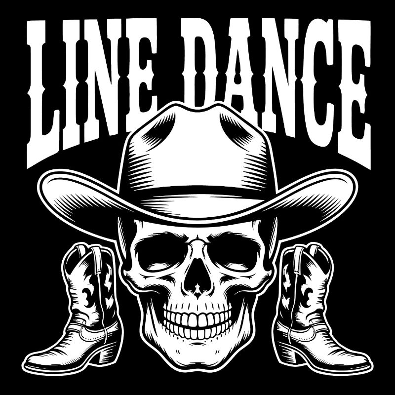 Line Dance Skull Cowboy Boots