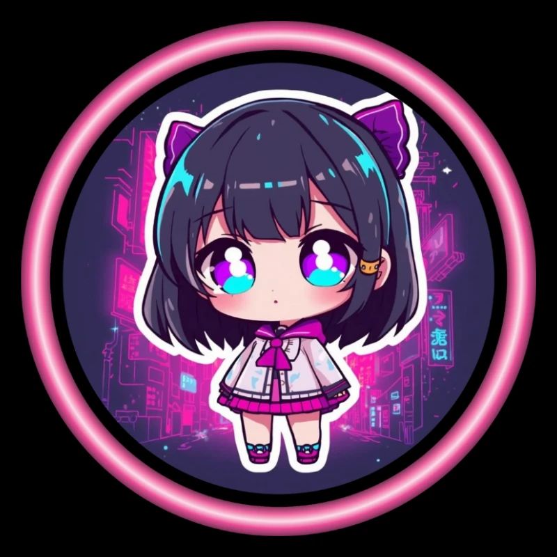 Neon Chibi dans la Cyber City