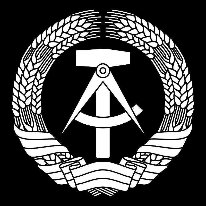 DDR Wappen (weiß)
