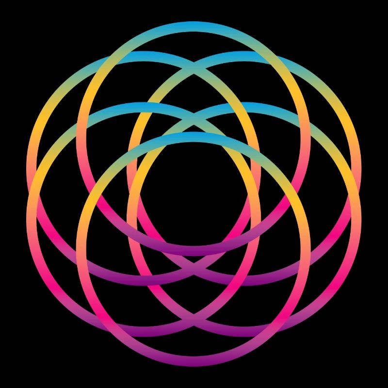 Regenbogen Mandala Ringe Yoga Meditation Farben