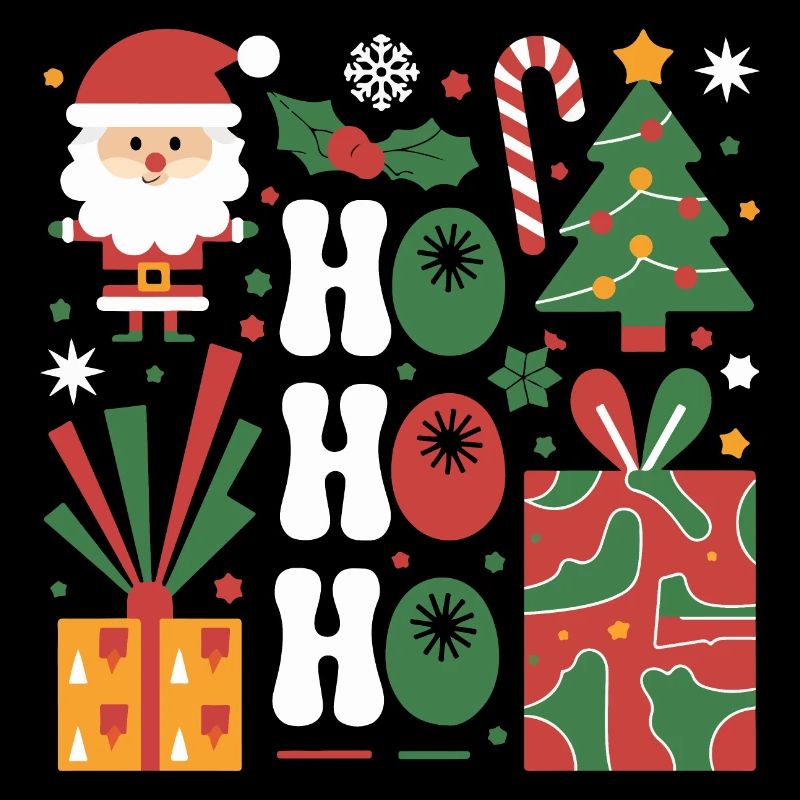 Ensemble d’icônes de Noël festif pour vêtements