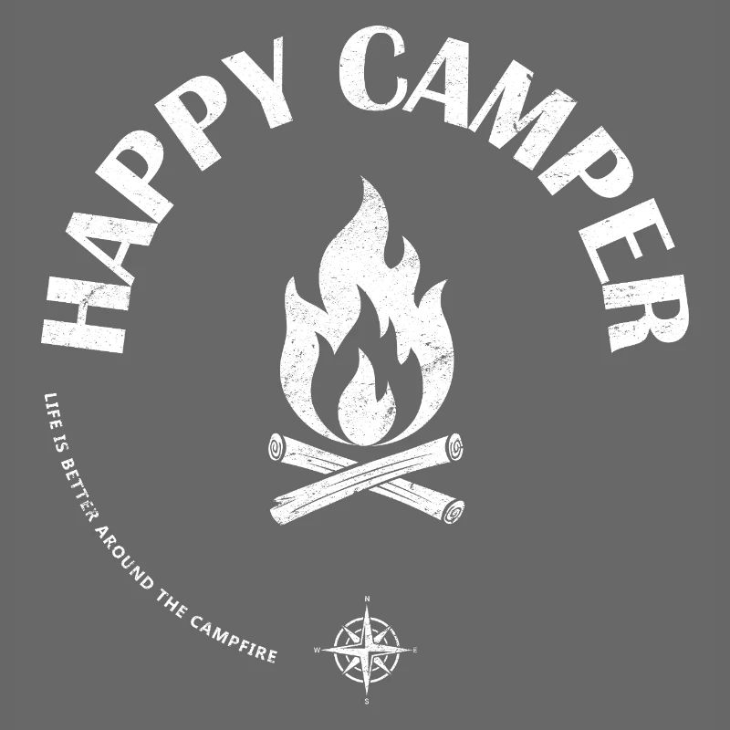 Campfire Flame Emblem Design