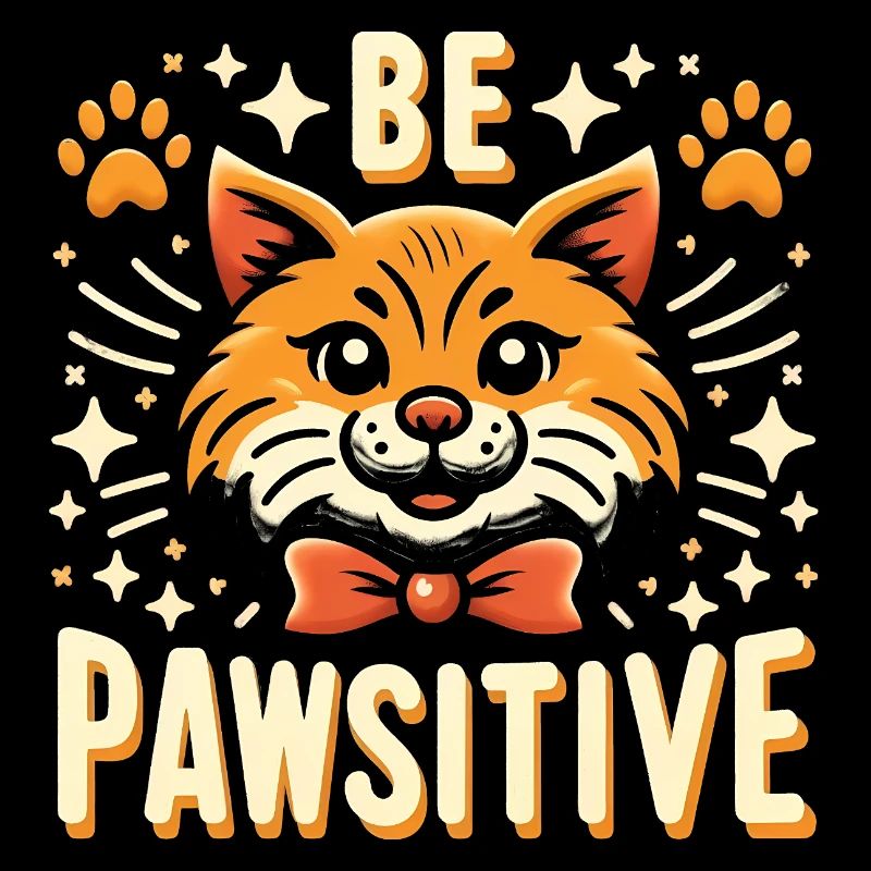Be pawsitive süße Katze