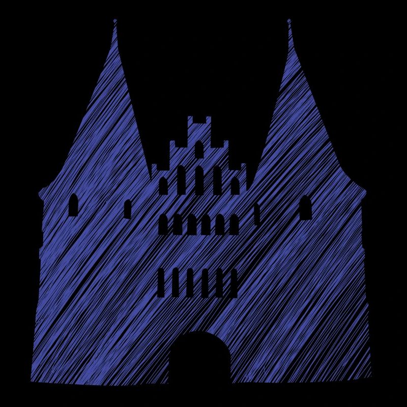 Lübeck Landmark Blue | Scribble Look