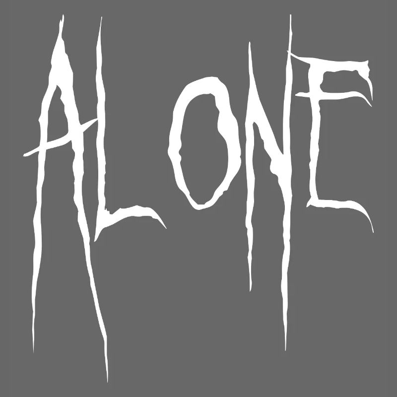 Typographie déchiquetée Alone