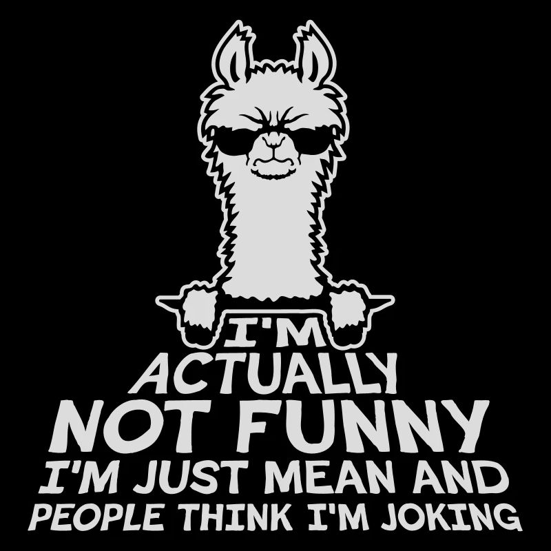 Lama Alpaca Not Funny Just Mean People Think Joke