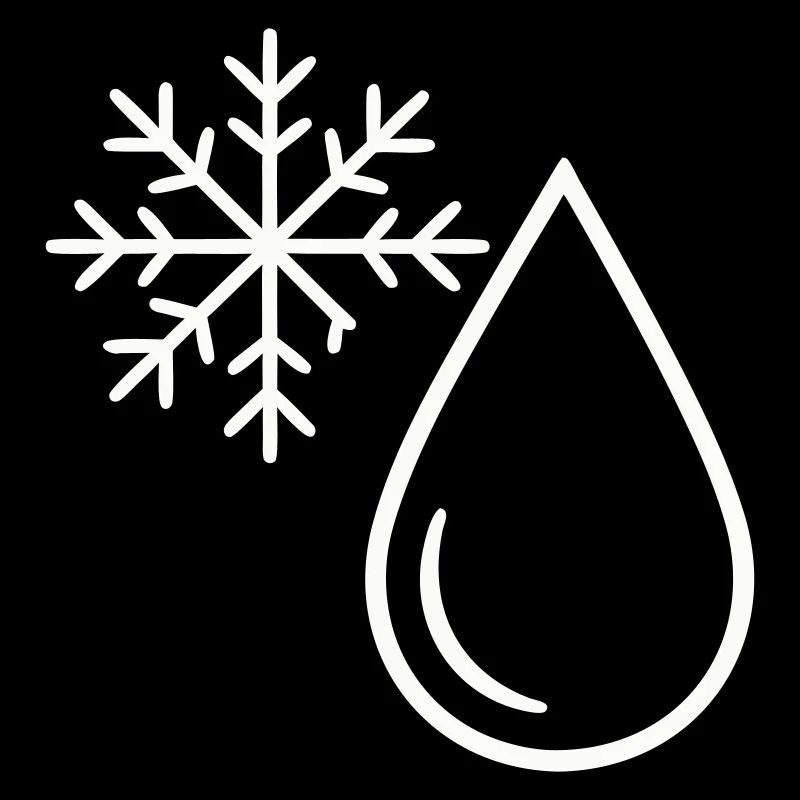 Neige et Goutte Minimaliste