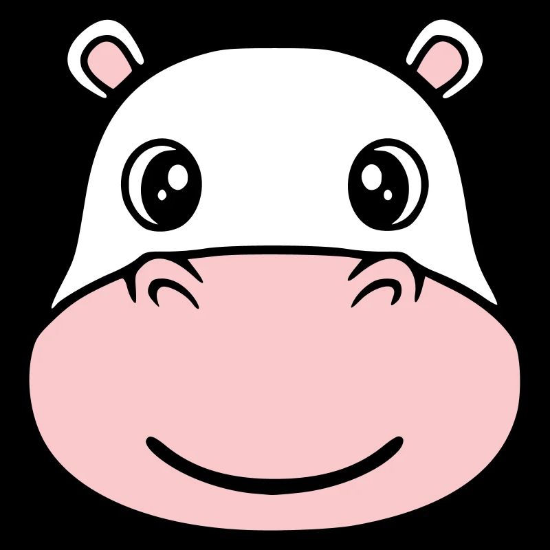Nilpferd Kopf Gesicht Maske Lächeln
