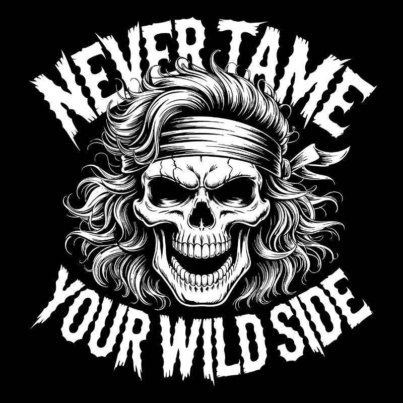 Wilde Seite Schädel-Design