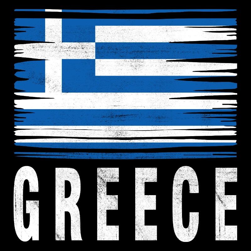 Drapeau au pinceau Grèce