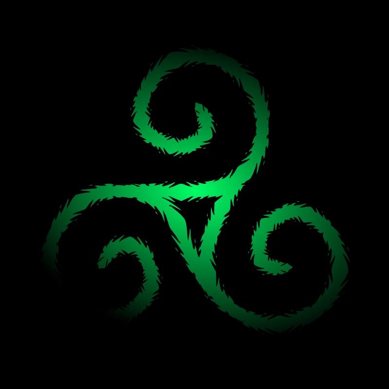 Triskele triple spiral celtic symbol