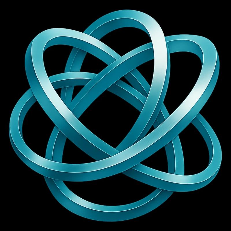 Motif de noeud tressé bleu