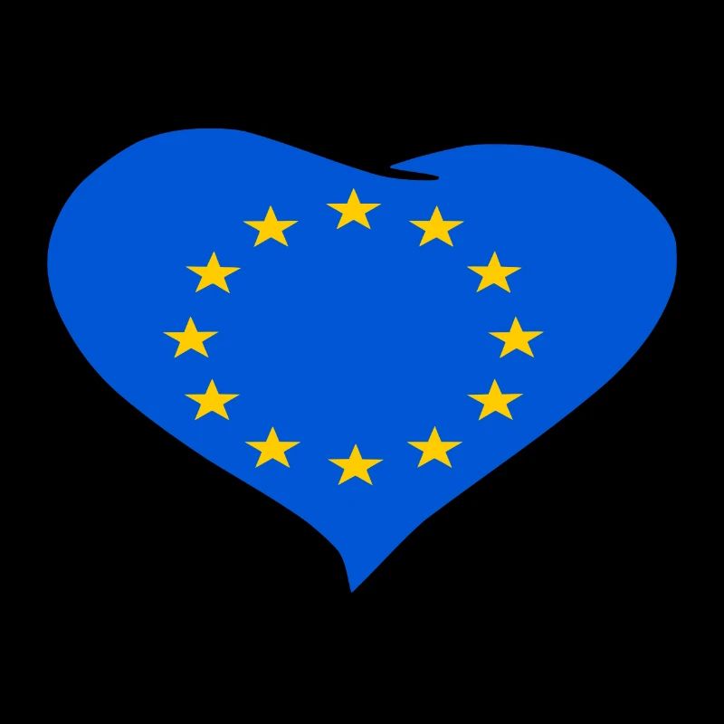 Europe heart flag