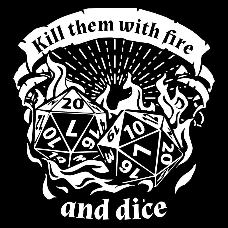 Fire and dice - Rollenspiel Shirt