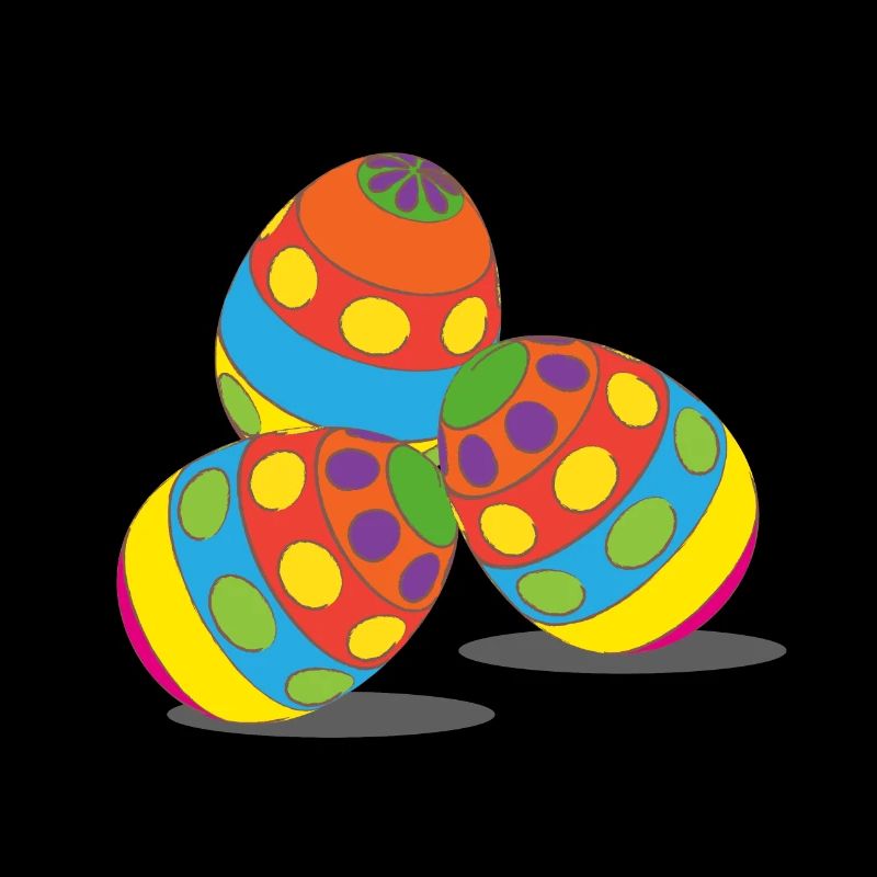 Oeufs de pâques, pâques, joyeuses pâques, heureux est