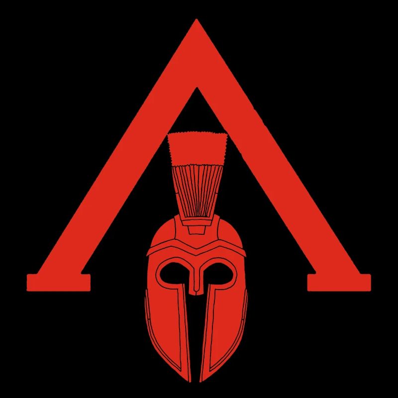Symbole spartiate rouge