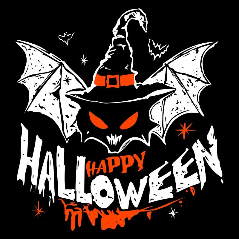 Halloween Fledermaus mit Hexenhut - Fun Design