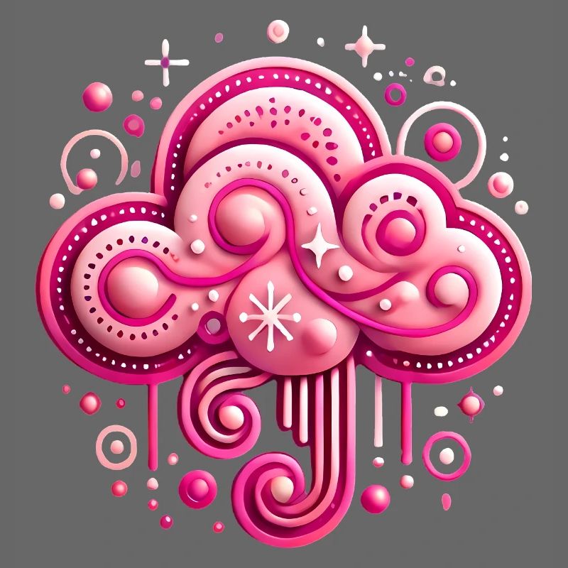 Whimsical Pink Cloud Design