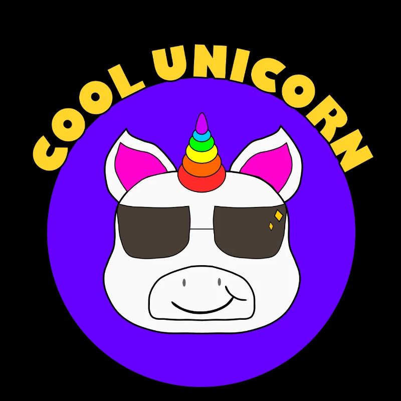 cooles Einhorn mit Sonnenbrille