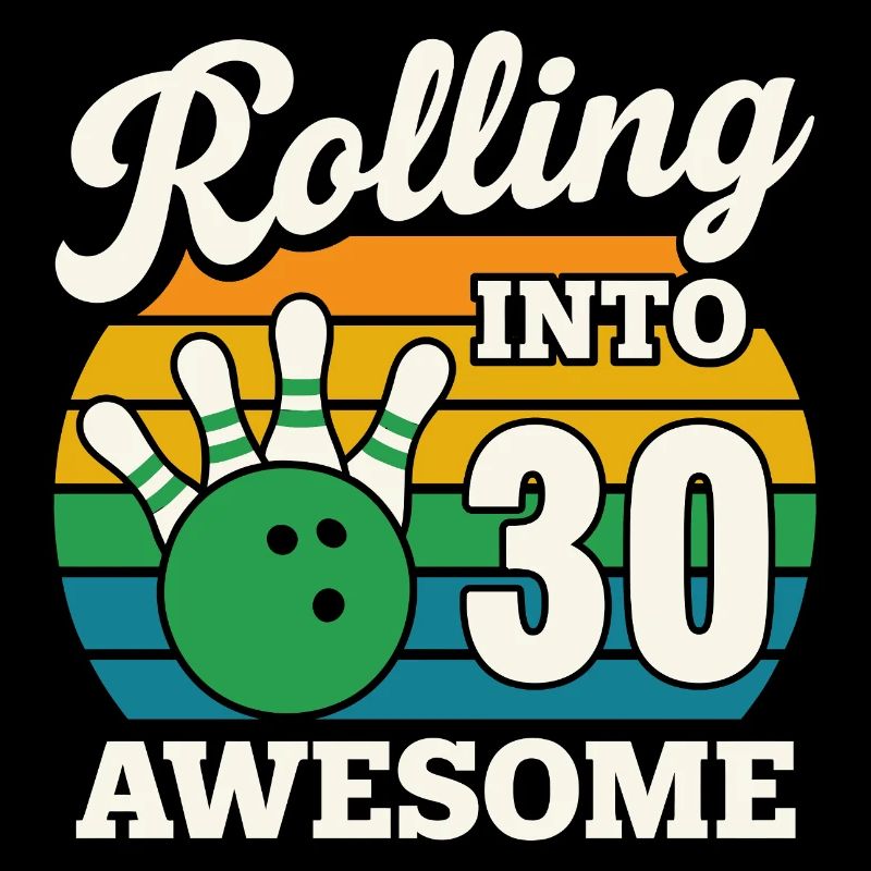 Bowling rétro 30e anniversaire célébration