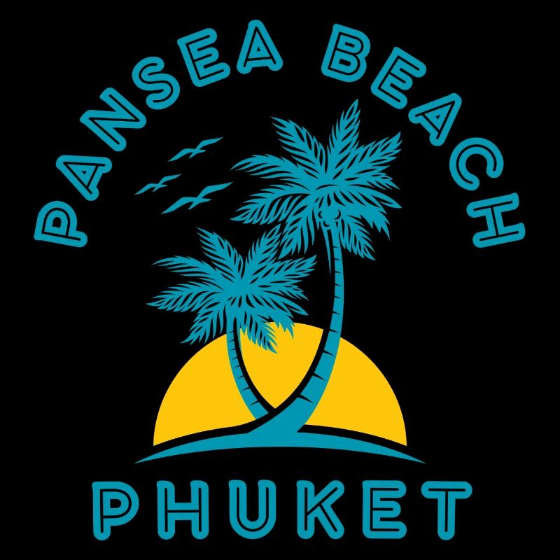 Coucher de soleil des palmiers de la plage de Phuket