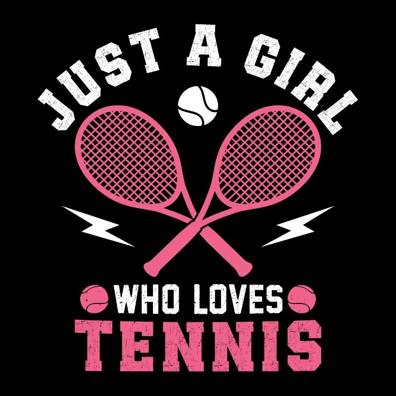 Einfach ein Mädchen, das Tennis liebt,