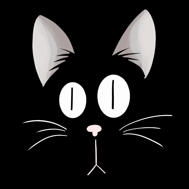 Visage de chat i tête de chat je fais face