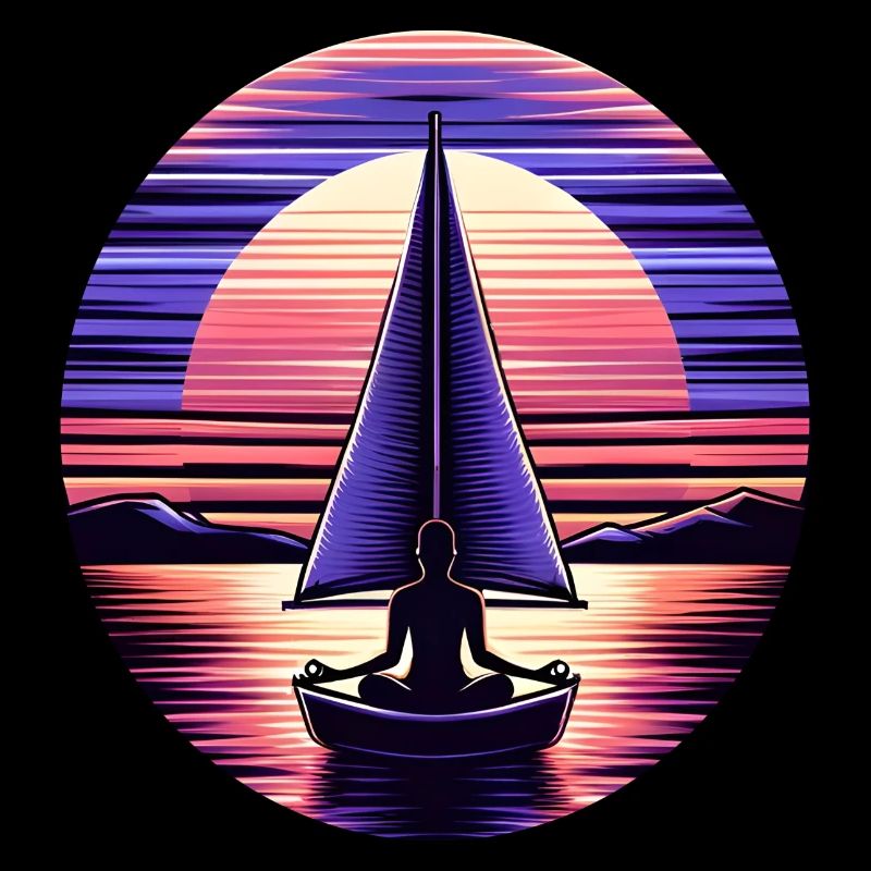 Voile méditation coucher de soleil Design