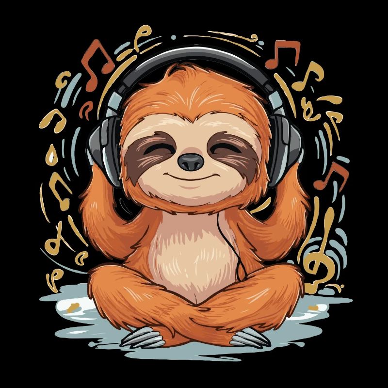 Relaxed Sloth – Music and Chill Design