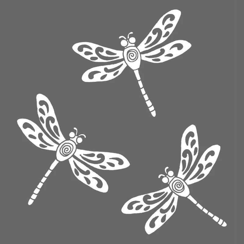trio de libellules blanches