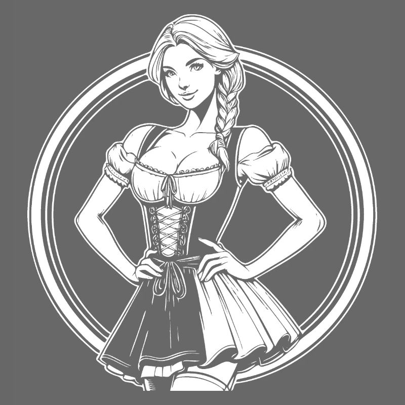 Cool Dirndl Comic Design
