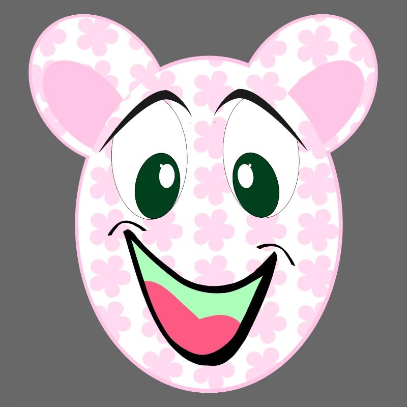Bear Floral Pattern Smile