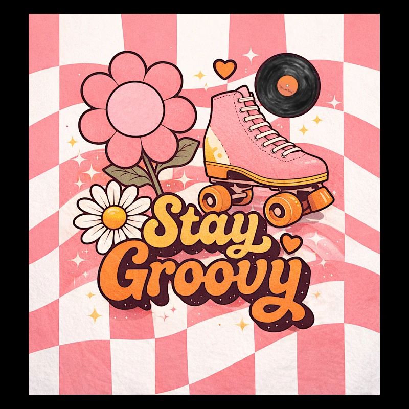 Pink retro roller skates