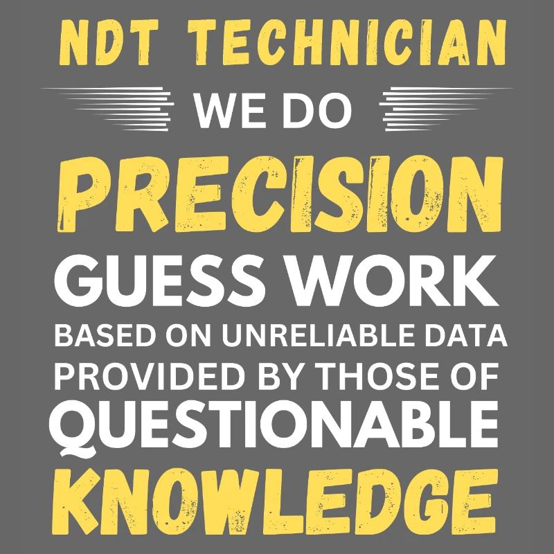 Technicien NDT Nous faisons des devinettes de précision Drôle