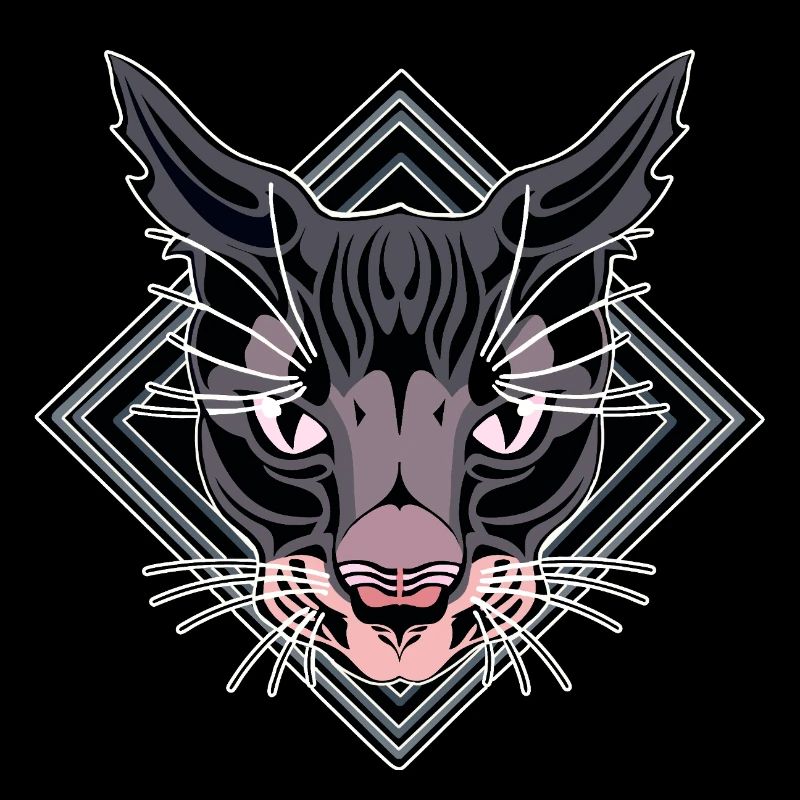 Stilisiertes Pantherkopf-Design