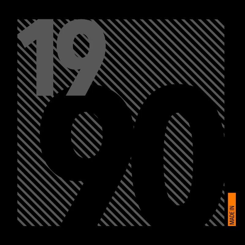 Made in 1990 Retro Modernist Design Birthday Gift
