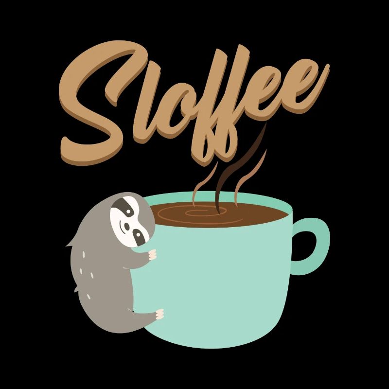 Sloffee coffee sloth sleep lazy tired caffeine