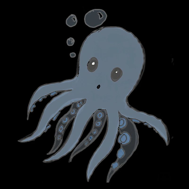 Kraken - Oktopus Zeichnung