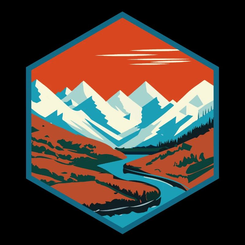 Sunset in the mountains