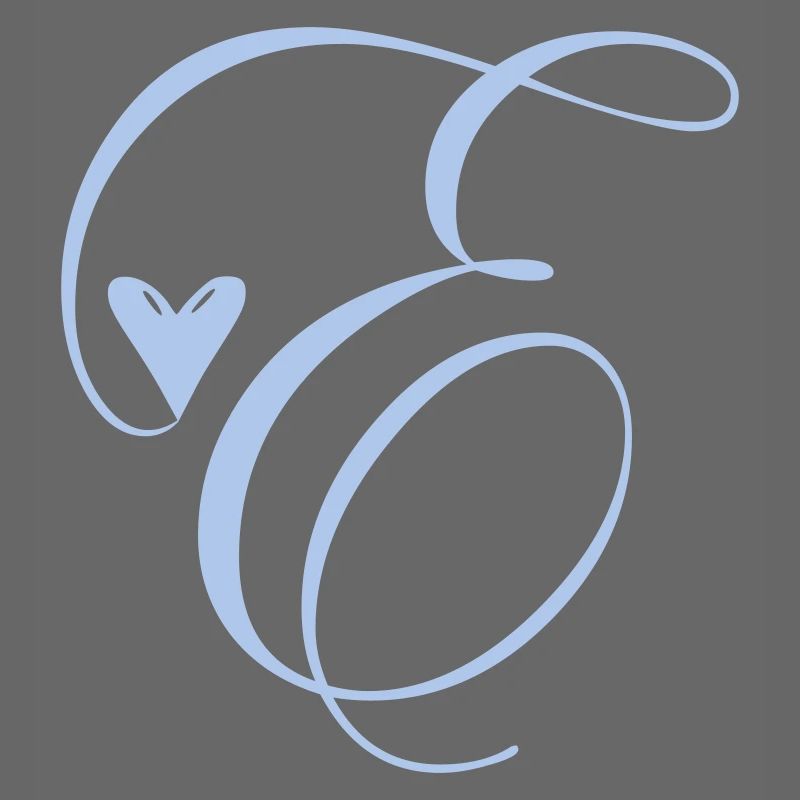 Monogramm E Herz Ranke