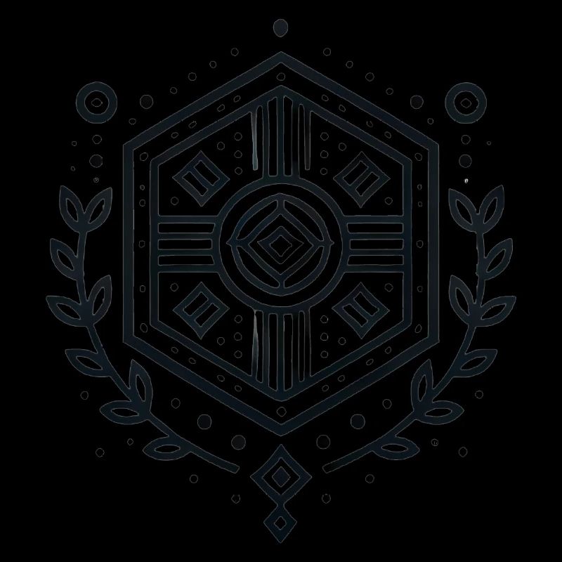 Minimalistisches geometrisches Schildabzeichen